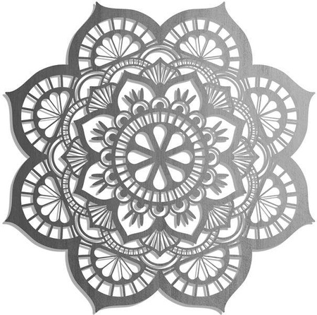 AŻUROWY PANEL DEKORACYJNY, MANDALA, YOGA, DEKORACJA ŚCIENNA 3D,ORNAMENT,CZARNY