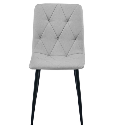 "Krzesło LIBRA - jasny szary materiał / nogi czarne x 4"