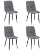 "Krzesło LIBRA - ciemny szary materiał / nogi czarne x 4"