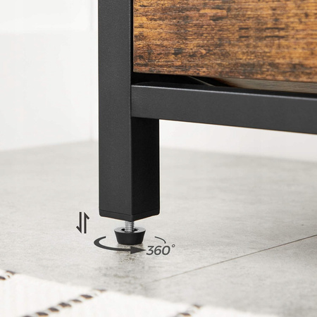 Industrialna szafka na buty z tapicerowanym siedziskiem do przedpokoju - VASAGLE LSB049B01