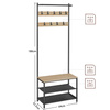 Stojący wieszak na ubrania z półką na buty i siedziskiem (Dąb Sonoma) VASAGLE HSR411B11
