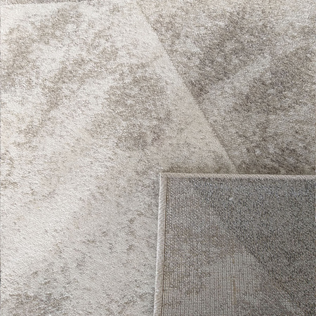 Beżowy dywan do salonu geometryczny nowoczesny Vista 05 - 120x170 cm