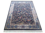 Dywan luksusowy i miękki jak jedwab Qum Silk 10 granatowy 200x300 cm