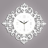 Dekoracyjny zegar ścienny VERONA wykonany w stylu vintage, kolor biały, ORNAMENTI