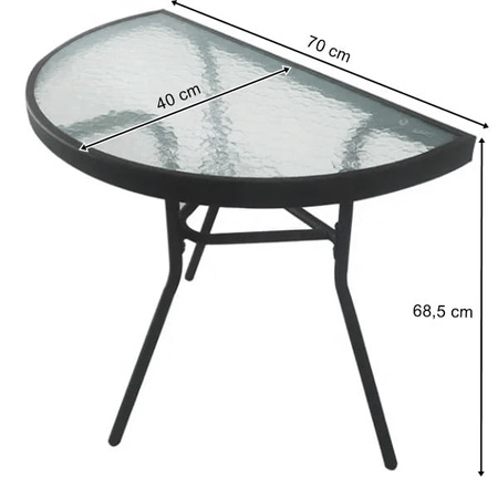 "Stół ISLAND Półokrągły"