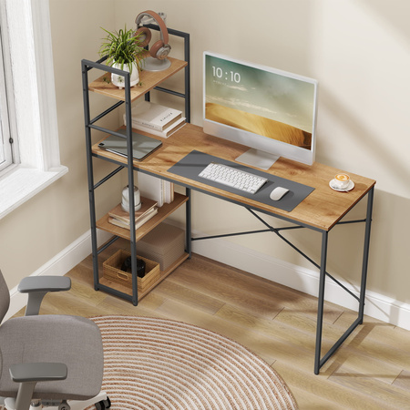 "Biurko Komputerowe MAX 4.0 - dąb / nogi czarne"