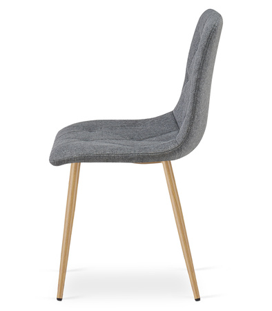 "Krzesło LIBRA - ciemny szary materiał / nogi kolor drewna x 4"