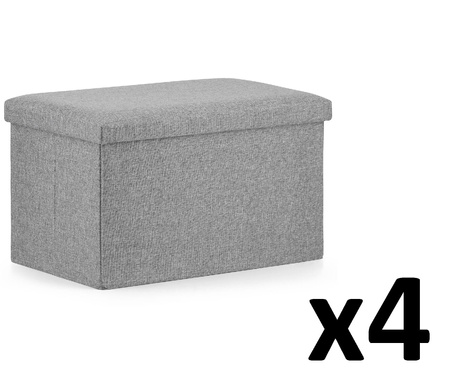Pufa składana XL - 60x38x38cm szara