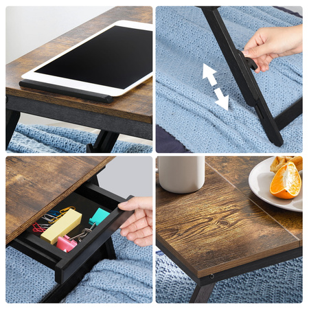 Stolik pod laptopa do łóżka - Podstawka pod laptopa z regulacją nachylenia VASAGLE LLD110B01