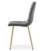 "Krzesło TURIN - ciemny szary aksamit / nogi kolor drewna x 3"