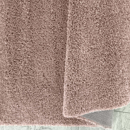 Różowy dywan Shaggy 120x170 / Santo - Puszysty dywan do salonu lub pokoju dziecięcego