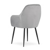 Szare tapicerowane krzesła z podłokietnikami do jadalni LUGO - Fotele do jadalni (2 sztuki)