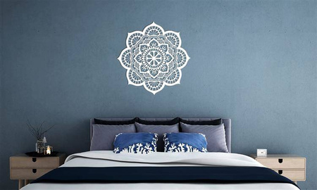 AŻUROWY PANEL DEKORACYJNY, MANDALA, YOGA, DEKORACJA ŚCIENNA 3D,ORNAMENT,CZARNY