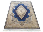 Dywan vintage ekskluzywny o najwyższej jakości Qum Silk 02 granatowy 200x300 cm