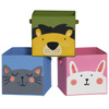 Pudełko tekstylne na zabawki - Pojemnik tekstylny dla dzieci 3 sztuki - SONGMICS RFB075P01