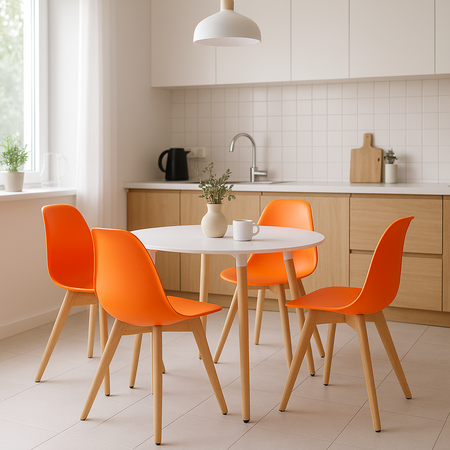 Krzesło KITO pomarańcz / nogi naturalne x 1