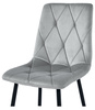 Pikowane krzesło glamour LIBRA - Welurowe krzesło w kolorze srebrnym / szarym