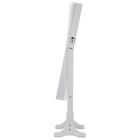 Stojąca biała szafka na biżuterię z lustrem - Lustro z szafką na biżuterię - SONGMICS JBC94W