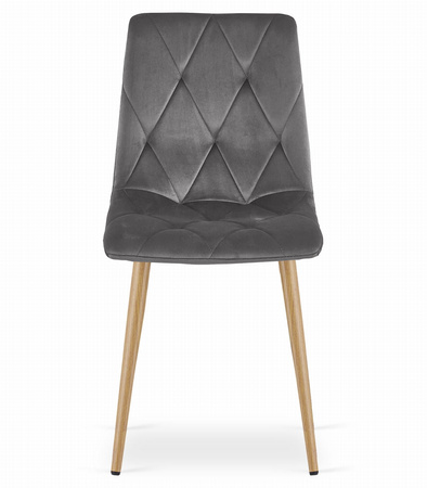 "Zestaw stół NP 120x80 Dąb Sonoma + 4 krzesła LIBRA szare"