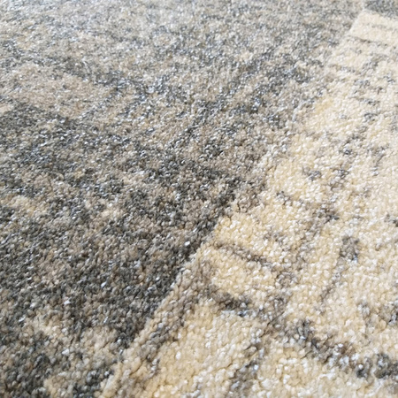 Szary chodnik dywanowy Vista 03 na metry – geometryczny wzór, szer. 120 cm