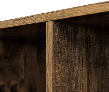 Brązowy regał schodkowy do salonu - Regał komorowy Loft - VASAGLE LBC10BX