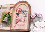 RUSTYKALNA DEKORACJA ŚCIENNA, MLECZARKA, VINTAGE, RETRO STYL