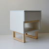 Szafka / stolik nocny skandynawski z szufladą na drewnianym stelażu [wys 50 cm, szer. 39 cm] N-DES1