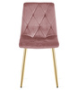 "Krzesło LIBRA - różowy aksamit / nogi kolor złoty x 4"