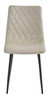Beżowe krzesło TURIN - Pikowane, tapicerowane krzesło w jasnym kolorze