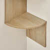 Narożna półka na książki - Narożny regał - Półka ścienna (Dąb Sonoma) VASAGLE LBC072W11