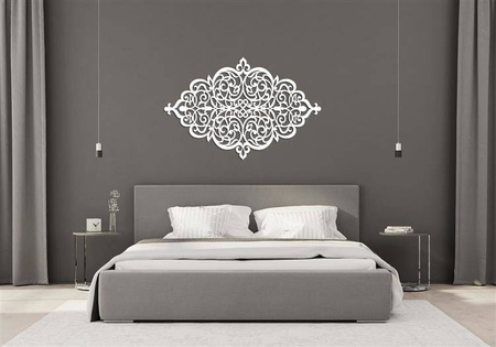 AŻUROWY PANEL DEKORACYJNY, ARABESKA, STYL MAROKAŃSKI, ORNAMENT, DEKORACJA ŚCIENNA 3D, BIAŁY