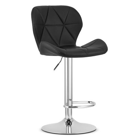 Hoker WEST - ekoskóra czarny / baza chrom x 2