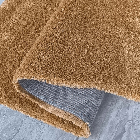 Złoty dywan Shaggy 160x230 / Santo - Żółty, puszysty, gęsty i miękki dywan z długim włosiem