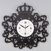 Elegancki zegar ścienny ażurowy VITTORIO w kolorze czarnym, wykonany ze sklejki, ORNAMENTI