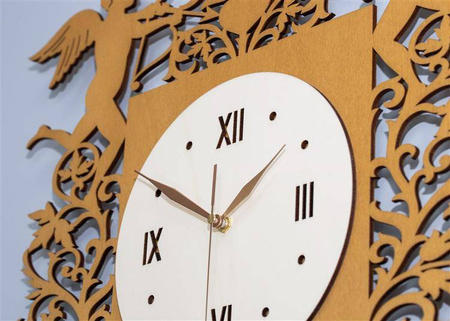 Efektowny zegar ścienny ANIOŁKI wykonany w barokowym stylu, ORNAMENTI