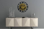 Okrągły zegar ścienny MEDUZA GORGONA 60 cm wykonany ze sklejki w kolorze czarnym, ORNAMENTI