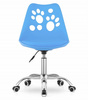 Krzesło PRINT niebieskie obrotowe na kółkach – z tworzywa sztucznego