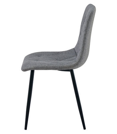 "Krzesło LIBRA - ciemny szary materiał / nogi czarne x 4"