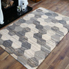 Dywan geometryczny do salonu nowoczesny Heksagon VISTA 02 szary 120x170 cm