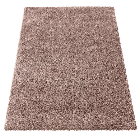 Różowy dywan Shaggy 80x150 / Santo - Puszysty dywan do salonu lub pokoju dziecięcego