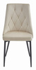 Beżowe krzesła tapicerowane do kuchni IMOLA (komplet 4szt) - Kremowe krzesła welurowe