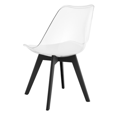 Transparentne krzesła MARK - Przezroczyste krzesła kuchenne z tworzywa (3 sztuki)