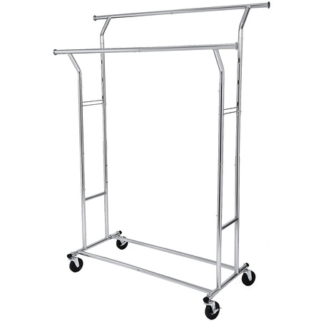 Stojący wieszak na kółkach - Podwójny stojak na ubrania - SONGMICS HSR12S