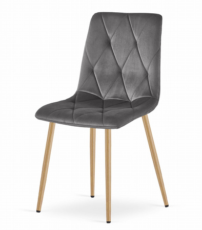 "Zestaw stół NP 120x80 Dąb Sonoma + 4 krzesła LIBRA szare"