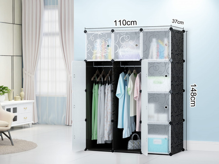 Szafka modułowa na ubrania - Regał modułowy na ubrania 12 sztuk