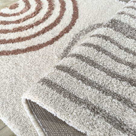 Dywan Shaggy z długim włosiem Santo 03 kremowo-beżowy 80x150 – miękki włochacz