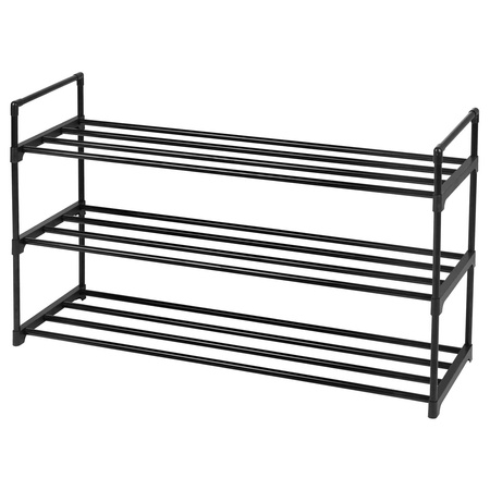 Szeroka półka na buty Organizer - Czarny regał na obuwie - SONGMICS LSA303B02