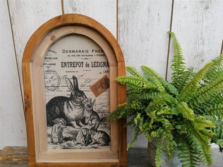 RUSTYKALNA DEKORACJA ŚCIENNA, KRÓLIKI, VINTAGE, RETRO STYL
