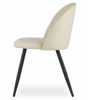Beżowe krzesło BELLO do jadalni - Tapicerowane, jasne krzesło z profilowanym oparciem