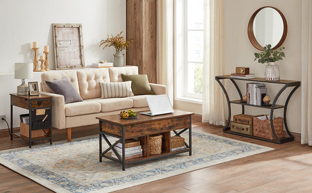 Industrialna konsola salonowa - Loftowa konsola do przedpokoju - VASAGLE LNT089B01